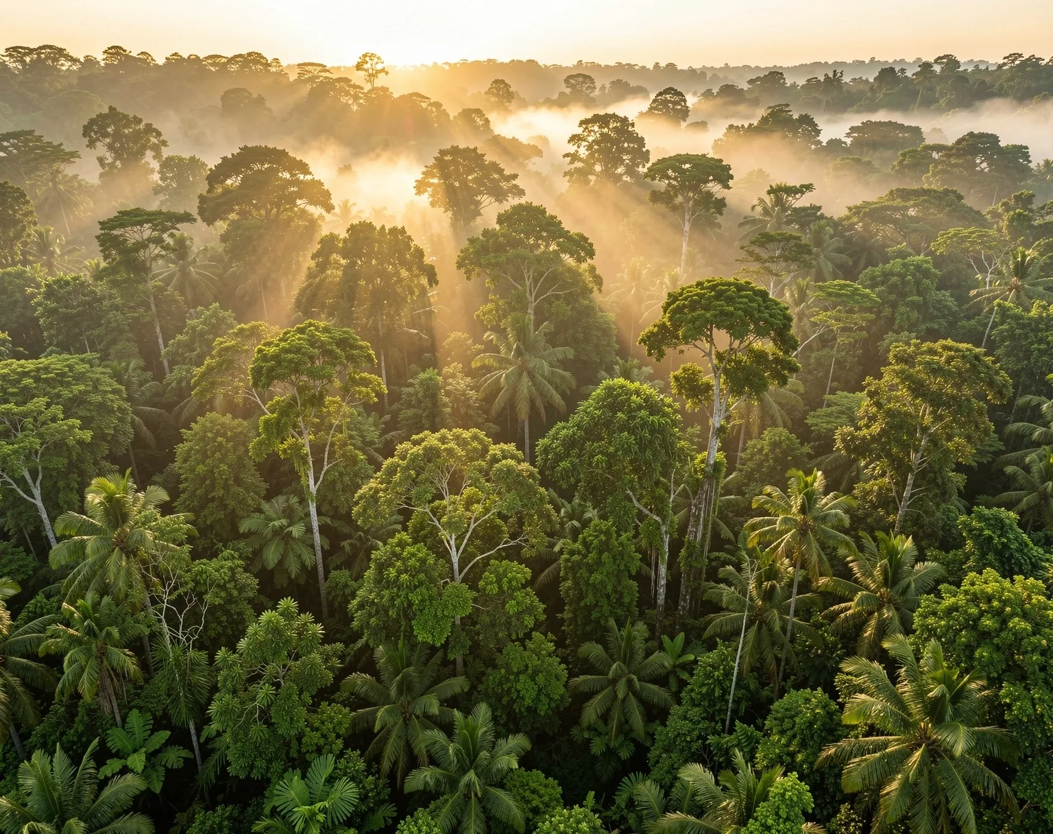 Indonesian rainforest canopy