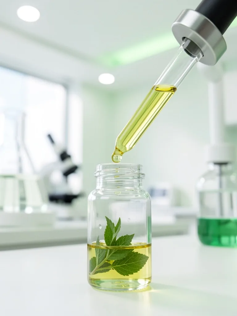 Industrial botanical lab symbolizing clean data processing