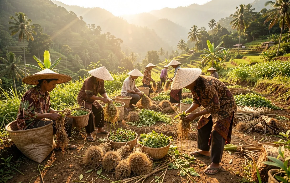 Botanical harvesting origin